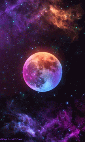 moon, Full Moon, galaxy, space, stars