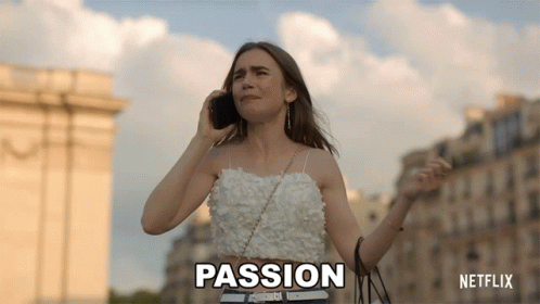 passion, Lily Collins, Emily Cooper, Emily In Paris, excitement, love, Phone Call, I Want Passion, Netflix