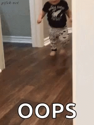 kid, run, hallway, oops, Walking Back, Funny
