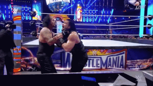 Resultado de imagem para Undertaker Chokeslam Announcer table gif