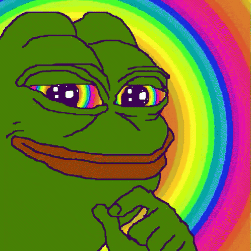 Rainbow Pepe  GIF  Rainbow Eyes Pepe  Discover Share GIFs 