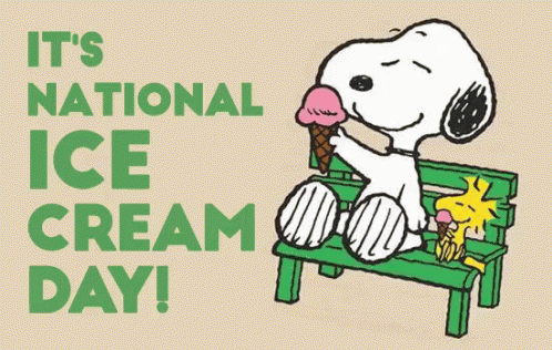 national ice cream day gif happyicecreamday snoopy peanuts