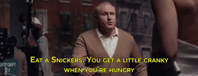 Image result for eat a snickers gif
