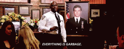 So:
1) Tina likes Blaine
2) Blaine now likes Sam
3) Sam is with Brittany
4) Kurt and Adam like each other
5) And Rachel asked the guy she just met to move in with her and Kurt
In the wisest words of Captain Holt:
