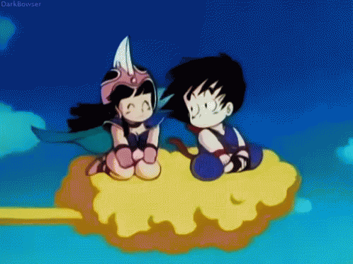 Amei a cena do Goku e a Chi chi se encontrando, melhor cena ❤