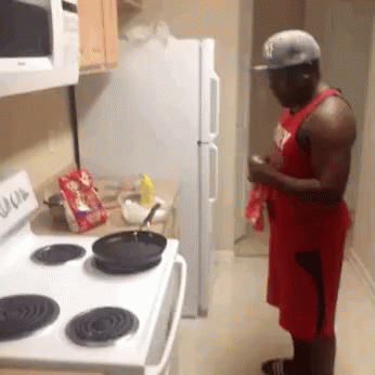 Me In The Kitchen Gif Funny Man Cooking Discover Share Gifs