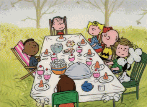 Gather Round GIF - Charliebrown Thanksgiving Lookingaround ...