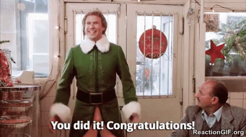 Image result for you did it congratulations buddy the elf gif