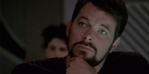 Star Trek Will Riker Stroking Beard GIF - Beard GuysWithBeards ...