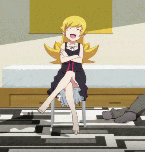 Lol Shinobu GIF - Lol Shinobu Oshino GIFs | Say more with Tenor