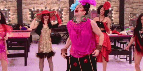 Thorgy's mood when Ru compliments her and after makes Bob win the challenge