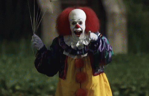 The popular Scary Clown GIFs everyone's sharing