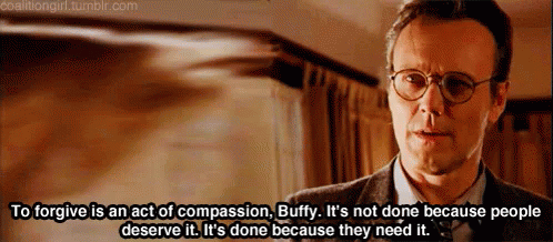 Gif of Giles from Buffy the Vampire Slayer, looking somber as he tells Buffy (not shown): 