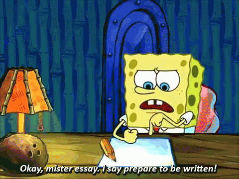 spongebob ripping essay gif