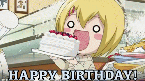 Image result for anime birthday gif
