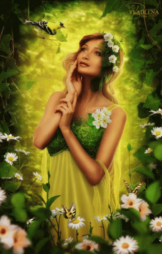 Woman, Green, Nature